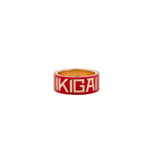 IKIGAI™️ Logo Ring in Red Ceramic