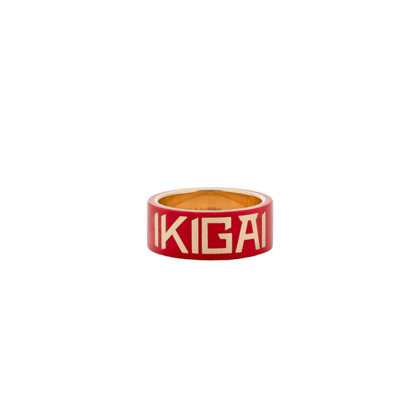 IKIGAI™️ Logo Ring in Red Ceramic