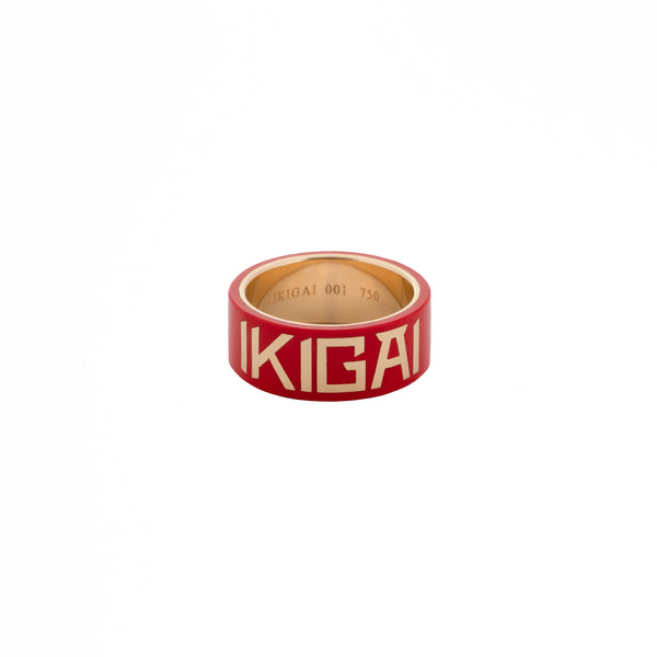 IKIGAI™️ Logo Ring in Red Ceramic