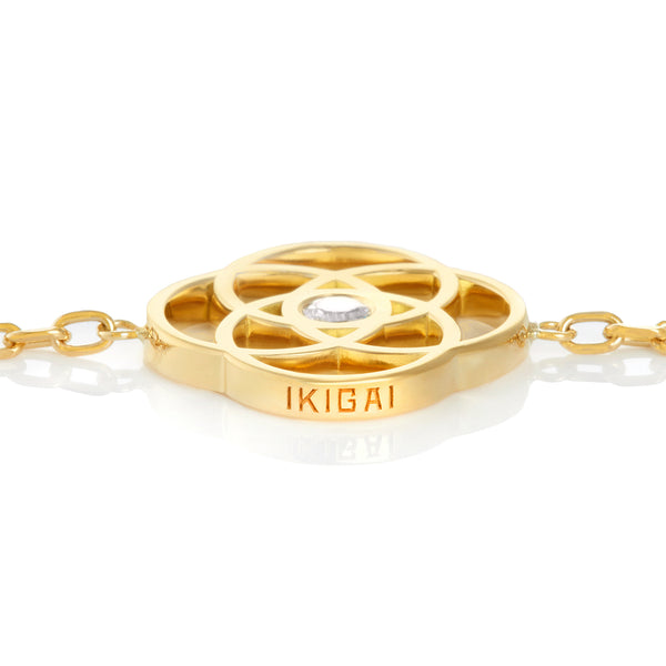 IKIGAI™️ diamond chain bracelet in yellow gold