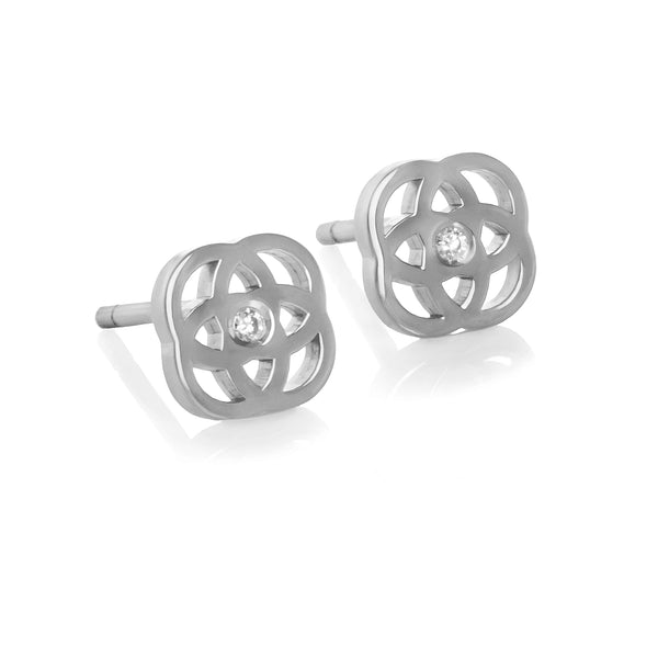 IKIGAI nano earrings in white gold