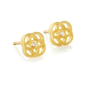 IKIGAI nano earrings in yellow gold